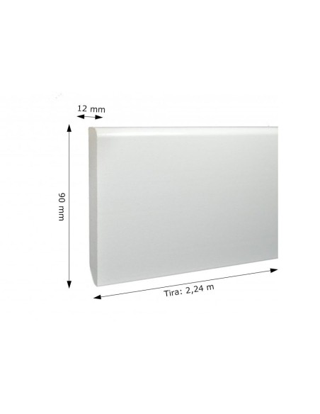 WHITE LACQUERED PVC SKIRTING BOARD - RODAFEEL