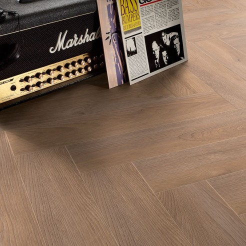 KRONOTEX - HERRINGBONE TOTTAL 10mm - ROBLE ELBA BEIGE D6014 - 1 LAMA | V4