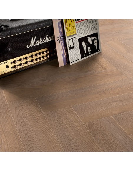 KRONOTEX - HERRINGBONE TOTTAL 10mm - ROBLE ELBA BEIGE D6014 - 1 LAMA | V4