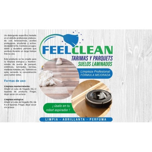 FEELCLEAN - SÚPER LIMPIADOR PARA TARIMA FLOTANTE Y PARQUET NATURAL