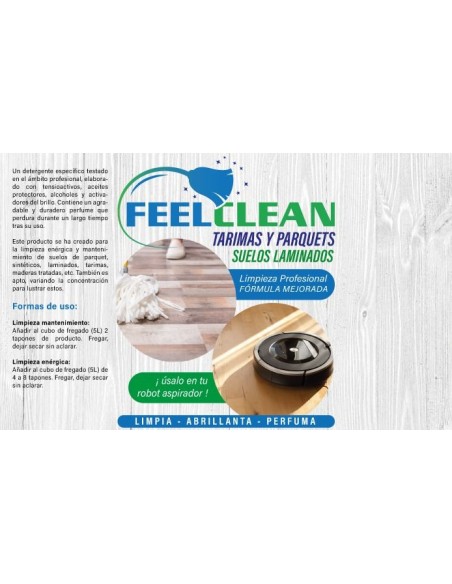 FEELCLEAN - SÚPER LIMPIADOR PARA TARIMA FLOTANTE Y PARQUET NATURAL