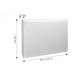 RODALUX RODAPIÉ BLANCO DE PVC 12CM