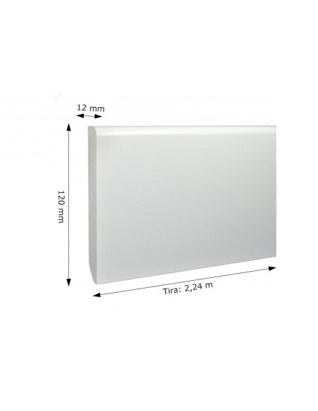 RODALUX RODAPIÉ BLANCO DE PVC 12CM